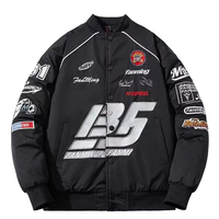 Blouson Bomber Homme Décontracté Vintage Teint Uni Style Hip-hop Urbain Américain Grande Taille Automne Hiver