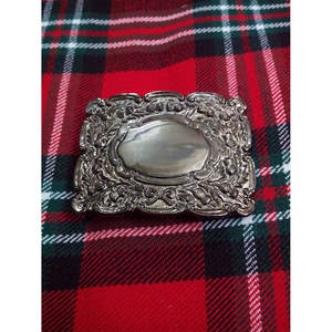 Hebilla de cinturón para kilt con diseño de cardo, acabado mate antiguo, Suministros de fábrica Global Fashion 2026 - Product Image 3