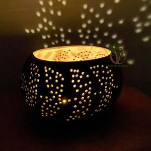 Lámpara de Cáscara de Coco Ecológica/ Lámpara de Cáscara de Coco Hecha a Mano para Decoración del Hogar - Product Image 1