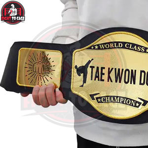 Créez votre propre ceinture de championnat personnalisée légère et réglable en cuir pour MMA, lutte, boxe et arts martiaux mixtes - Product Image 4