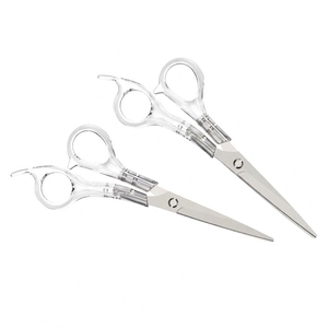 Tijeras de Peluquería Profesionales con Mango de Plástico Transparente, Diseño Moderno, para Estilistas Profesionales - Product Image 1