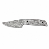 Couteau Burraq personnalisé fait main en acier Damas, lame vierge à pointe tombante avec manche en acier, 9 pouces, pour le camping et la cuisine