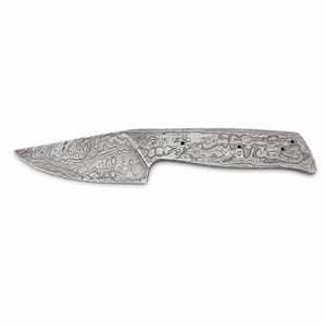 Cuchillo Burraq Personalizado Hecho a Mano con Hoja de Acero de Damasco y Mango de Acero de 9 Pulgadas para Camping y Cocina - Product Image 1