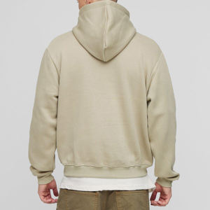 Sweat à capuche gothique pour homme grande taille, broderie personnalisée, hybride, épais, avec motif graphique au dos, en polaire pour l'hiver - Product Image 2