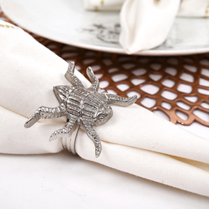Vente chaude argent insecte en forme de rond de serviette métal cercle serviette boucle table décoration rond de serviette en gros quantité en vrac - Product Image 6