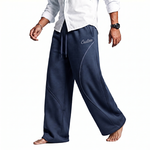 Men Luxury Heavyweight Cotton Fleece Jogger Pants Custom GSM <b>Oversized</b> Streetwear <b>Sweatpants</b> For Winter - Product Image 5