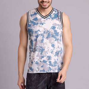 Camisetas sin mangas para hombre, estilo urbano, para gimnasio y entrenamiento, de poliéster/algodón transpirable y ecológico, cuello redondo, corte ajustado, 220 g/m², venta al por mayor - Product Image 5