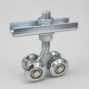 Industrial Sliding Door Roller Zinc Coated Smooth Rolling Dual Wheel Hardware Precision Engineered Durable Modern Low Noise - Product Image 3