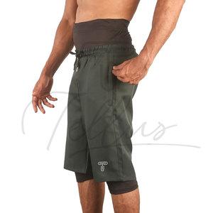 Customized Logo New Awrah Covering Activewear Sunnah Men's Halal Swimming Shorts <b>Islamic</b> Swimwear Men Awrah Shorts - Product Image 4