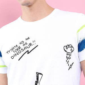 Camiseta de Hombre de Último Diseño al Por Mayor, de Alta Calidad, Color Personalizado, Informal, 100% Algodón, Manga Corta, Estampada - Product Image 4