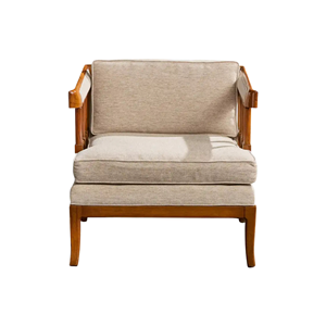 Fauteuil de salon en bois massif avec coussin rembourré, fauteuil de salon d'hôtel, structure en teck, chaise de loisirs d'intérieur - Product Image 1