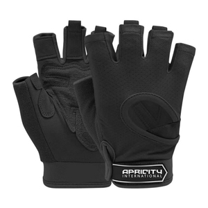 Lightweight Breathable Unisex <b>Half</b> Finger Lace-Up Closure Fitness Gloves Black Color Anti <b>Slip</b> Weight Lifting Gym - Product Image 1