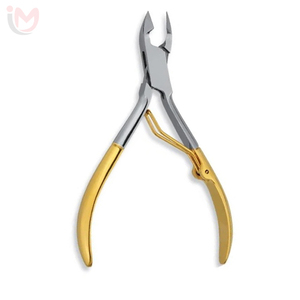 Cuticle Nipper 11 cm, <b>Box</b> Joint, D/Spring with <b>Lock</b> Stainless Steel Nail Nipper 12.5MM Flat Blade Sharp Tip OEM Wholesale - Product Image 2