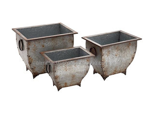 Pot de fleur et jardinières en métal rouillé pour fêtes de mariage intérieures et extérieures ferme tout type de personnalisation de décoration - Product Image 1