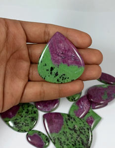 Natural Ruby Zoisite Cabochon Loose Gemstone Crystal for <b>Chakra</b> Healing Jewelry Making Mix Shape Size - Product Image 5