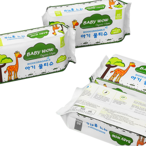 Lingettes humides écologiques Wow, 80 unités, biodégradables, en tissu non tissé, parfumées, lingettes nettoyantes, fourniture OEM pour la maison, taille personnalisée - Product Image 1