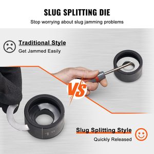 Set di Utensili KO F a 4 Pezzi per Taglio Idraulico di Tubi da 1/2\", 3/4\", 1\", 1-1/4\", Kit Perforatore per Condotti, Attrezzi per Lamiere Metalliche - Product Image 5