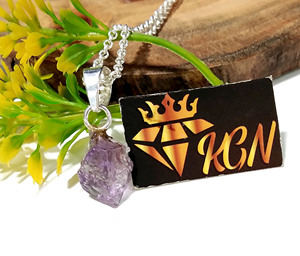 Natural Raw Amethyst <b>Pendant</b> 925 Sterling Silver Handmade Rough Gemstone Third Party Certified Bezel Set <b>Pendant</b> Necklace - Product Image 5