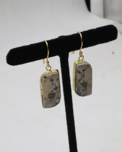 Natural Agate <b>Hoop</b> Earrings with German <b>Silver</b> – Handmade Gemstone <b>Hoop</b> Jewelry for Women - Product Image 2