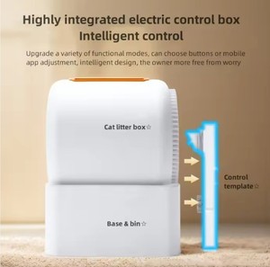 Toilette pour chat ovale automatique, intelligente, écologique, grande capacité, facile à nettoyer - Product Image 5