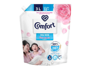 Adoucissant pour tissus Comfort, parfum doux et moelleux, conçu pour une utilisation familiale, 3 L - Product Image 1