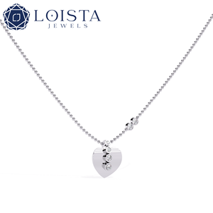 Custom 18K <b>Solid</b> <b>Gold</b> Cute Style Third Party Certified <b>Pendant</b> for Women Round Brilliant Cut Lab Grown Diamond <b>Pendant</b> - Product Image 1