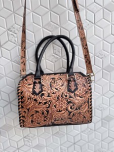 Bolso de Hombro de Cuero Tallado a Mano Estilo Bohemio Gitano, Hecho a Mano, para Mujer, Estilo Western, Multiusos, ¡Gran Oferta! - Product Image 5