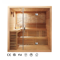 KLAFIN Chauffe-eau à vapeur électrique infrarouge panoramique moderne en cèdre, portable, pour intérieur et extérieur, en forme de baril ou de cube, pour villas, spas et baignoires