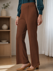 Pantalones de Vestir Elegantes de Pierna Recta con Cintura Alta Transpirables para Mujer, Pantalones Casuales de Primavera y Otoño para Mujer - Product Image 3