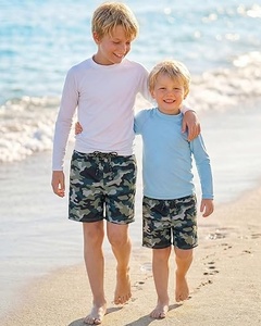 Shorts de bain pour homme à imprimé camouflage, séchage rapide, taille à cordon de serrage, décontractés, avec poches - Product Image 2
