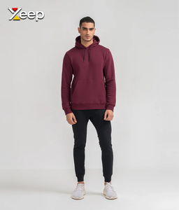 XEEP Sweat à capuche décontracté personnalisé pour homme, coupe régulière, veste d'entraînement hivernale respirante à séchage rapide avec poches, service OEM - Product Image 2