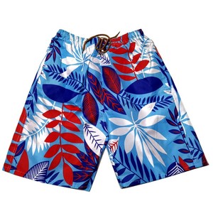 Shorts Bermuda pour homme en coton respirant, couleur marine unie, avec cordon de serrage, taille mi-haute, tricoté, décontracté - Product Image 2