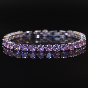 Pulsera de tenis de plata de ley 925 personalizada con piedra azul natural, de calidad duradera, que no se deslustra, S925 - Product Image 4