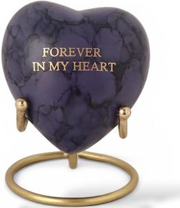 Decorative Aluminum Heart <b>Ash</b> <b>Keepsake</b> Urn Funeral Memorial Container Featuring Elegant Polished Exterior Finish - Product Image 4