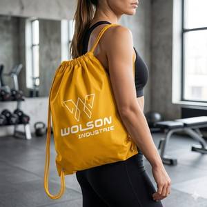 Sac de sport robuste et léger en PU imperméable avec compartiment à chaussures, fermeture à cordon, écologique pour le fitness et le cross-training - Product Image 5