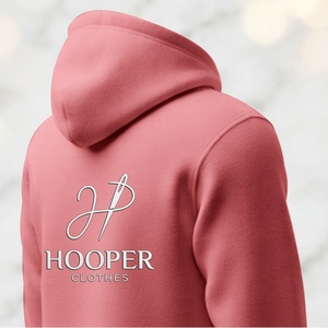 Sudadera con Capucha Hooper de Alta Calidad, Color Rosa Bebé, para Hombre, Invierno, Transpirable, de Secado Rápido, Forrada de Poliéster/Algodón - Product Image 2