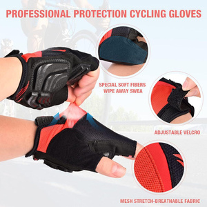 Guantes de Ciclismo de Alto Rendimiento, Medios Dedos, Acolchados, Antideslizantes, Absorbentes de Impactos - Product Image 5