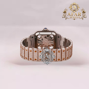Reloj de Lujo para Hombre, Estilo Hip Hop, con Caja Tonneau, Cuarzo, Moissanita, Acero Inoxidable, Esfera Analógica, Cronógrafo, Resistente al Agua 10 Bar - Product Image 5