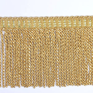 Frange décorative en fil de soie pour rideaux et textiles de maison, taille personnalisée, vente en gros, couleur or personnalisée 2026 - Product Image 6