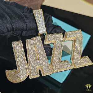 " MOMO " <b>Name</b> Pendant With Rope <b>Chain</b> Moissanite Diamond Hip Hop Necklace Custom Bling Jewelry - Product Image 5
