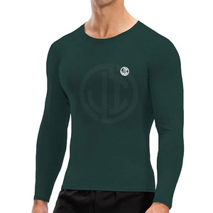 Solid Color Long Sleeves Men <b>Compression</b> <b>Shirts</b> Customized Logo New Style Men <b>Compression</b> <b>Shirts</b> - Product Image 5