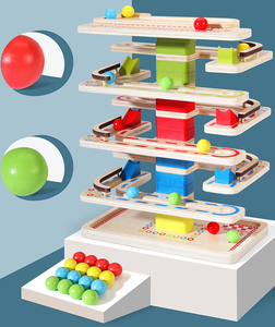 Houten Tracking Speelgoed Marmer Bal Running Game Coaster Ramp Rolling Glijbaan Speelgoed Montessori Vroege Educatief Speelgoed Voor Kinderen - Product Image 6