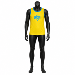 Camiseta Deportiva de Malla de Secado Rápido para Hombre con Logotipo Personalizado, Transpirable, para Gimnasio, Fitness, Entrenamiento, Sin Mangas, Venta al Por Mayor - Product Image 2