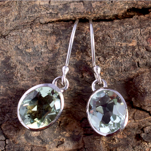 Venta al por Mayor de Pendientes de Plata de Ley 925 100% Pura con Gancho, Gema de Amatista Verde, Joyería Fina, Proveedor y Fabricante Indio - Product Image 6