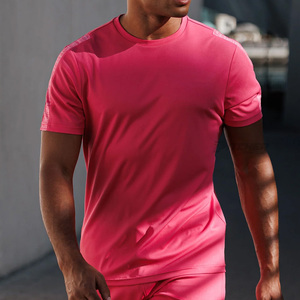 Custom Men's Gym T-<b>Shirts</b> Knitted <b>Polyester</b>/Cotton Breathable Quick Dry Eco-Friendly Cotton/Bamboo Custom Print Fitness Apparel - Product Image 2
