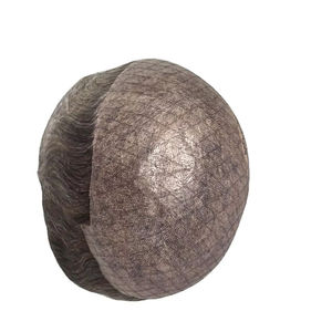 Toupee y Peluca de Cabello Humano Gris de Piel Fina, 100% Cabello Remy Indio, Rizado Kinky Yaki, Calidad Premium, Taz Hair Bangladesh, Trama Única - Product Image 1
