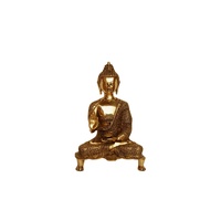 Handgefertigte Moderne Buddha-Statue aus Messing, Umweltfreundliches Metallhandwerk für Heim-Meditation, Spirituelle Dekoration, Geburtstagsgeschenk, Hergestellt in Indien
