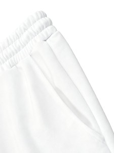 Unisex <b>White</b> Hooded <b>Tracksuit</b> Set Full Sleeve Embroidered Letter Logo Casual Loose Fit Autumn Wear 100% Cotton Drawstring Pants - Product Image 3