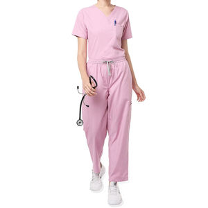 Stylish Unisex Medical <b>Scrub</b> <b>Sets</b> with Polyester/Rayon Fabric OEM Service for Hospital Use - Product Image 1
