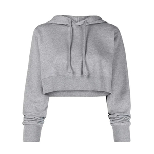 Trendy Streetwear <b>Crop</b> Hoodie Custom Logo Design Pullover <b>Crop</b> <b>Top</b> Solid Color Stylish <b>Long</b> <b>Sleeve</b> <b>Crop</b> <b>Top</b> Women Hoodie - Product Image 5